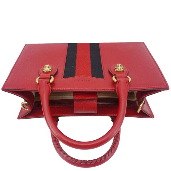 Gucci Animalier Leather Top Handle Crossbody Bag Red 431277 - Picture 5 of 13